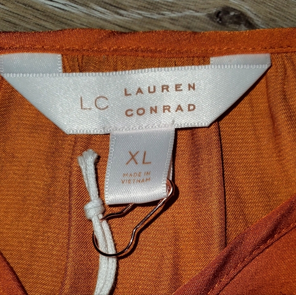 Women Lauren Conrad's spaghetti strap burnt orange dressy top Size XL - Picture 3 of 8